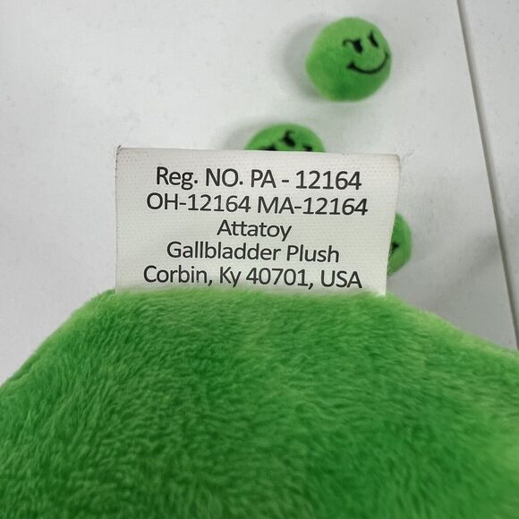 Attatoy Gallbladder Plush Body Organ Stuffed Toy Complete with Gallstones - Picture 9 of 10
